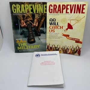 AA Grapevine Alcoholics Anonymous Journal‎ Magazine Lot Military & NA Pamphlet